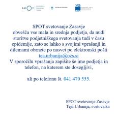 Svetovanje malim in srednjim podjetjem tudi v času epidemije